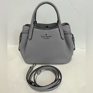 Kate Spade Dumpling Small Satchel Pebbled Leather Grey